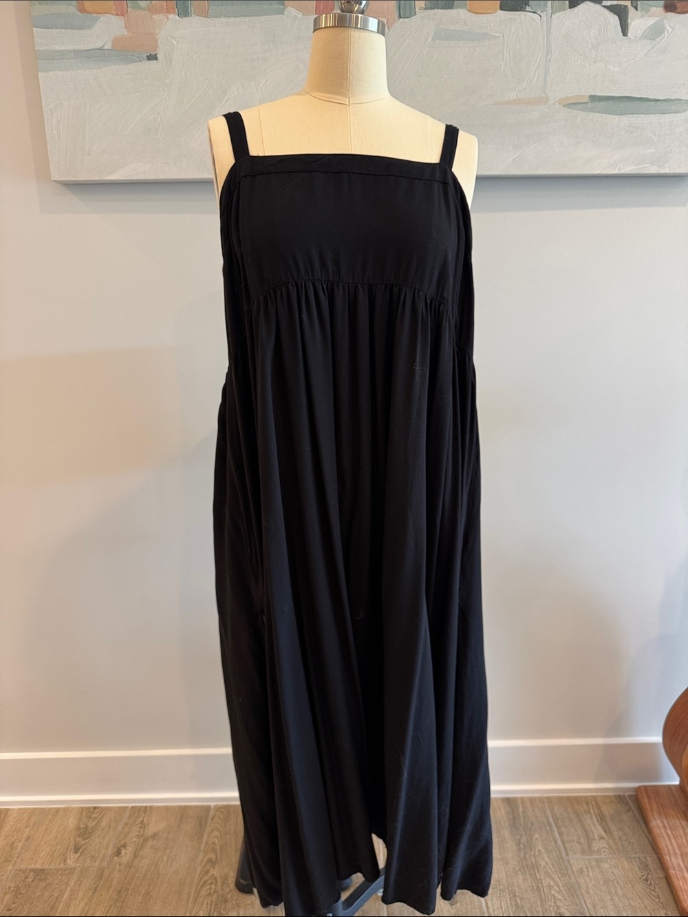 NATURAL LIFE Black Flowing maxi Sundress - size XL. Never worn like new.